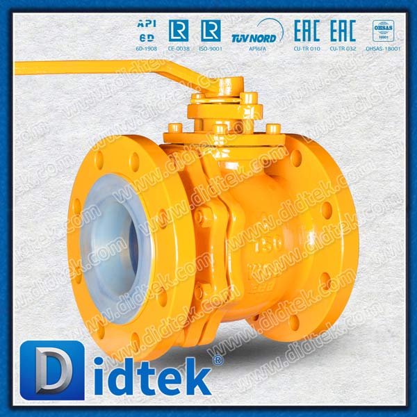 WCB PTFE Anticorrosive Full Bore Floating Ball Valve